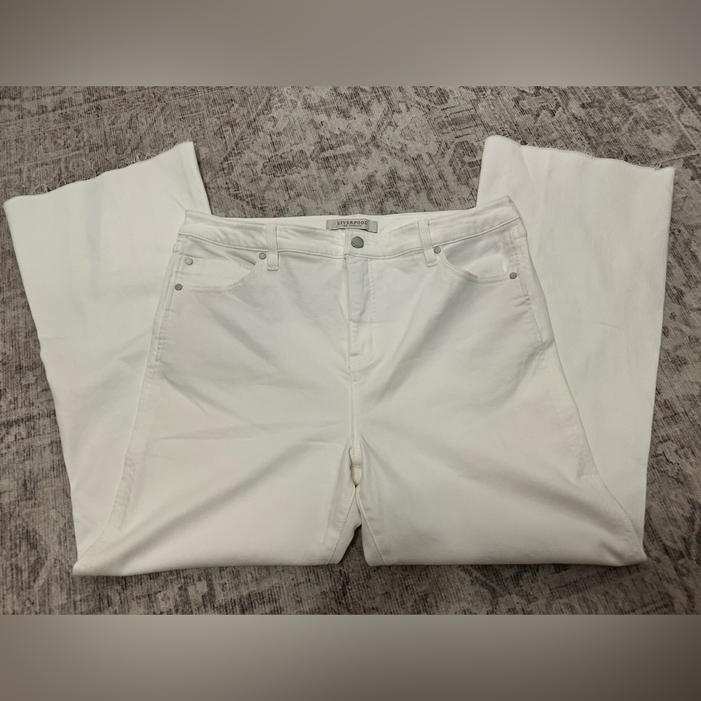 Liverpool Women's White Flare Leg Jeans